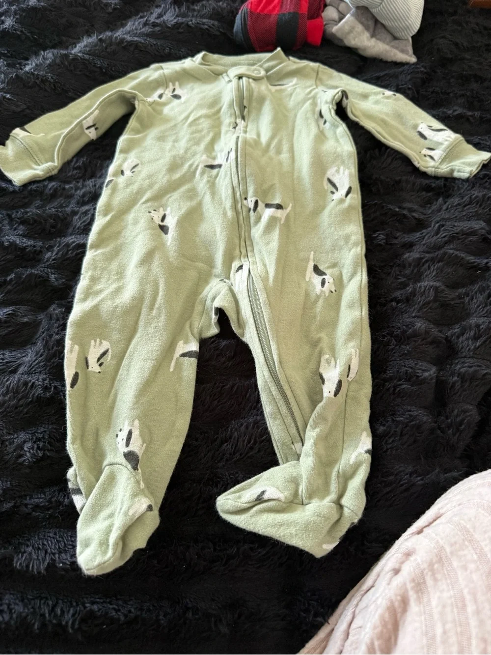 Carter's Assorted Kids Footie Sleepers in Blue, Orange, Green & Gray